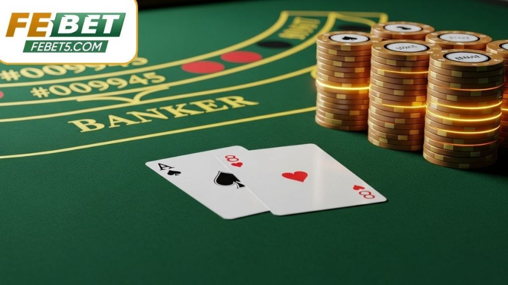 Trải nghiệm bàn chơi Baccarat đẳng cấp quốc tế tại Febet với tỷ lệ trả thưởng cạnh tranh nhất thị trường.