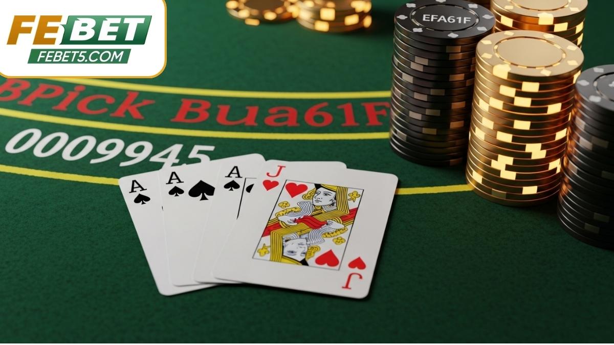 Nắm vững cách tính điểm và luật rút bài để săn ngay Xì Dách (Blackjack) tại sảnh Live Casino Febet.