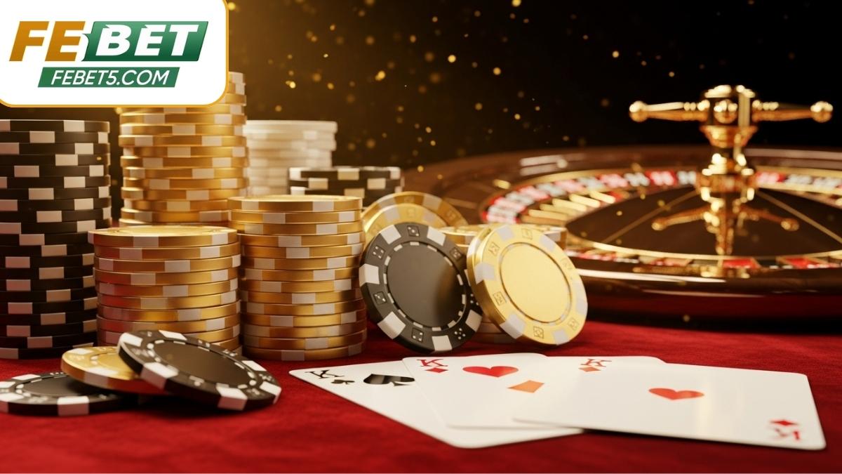 Trải nghiệm không gian Live Casino đẳng cấp quốc tế với Baccarat, Roulette và Poker ngay tại Febet.